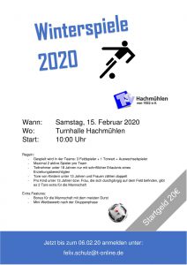 Fußball-Winterspiele des TSV-Hachmühlen @ Sporthalle Hachmühlen