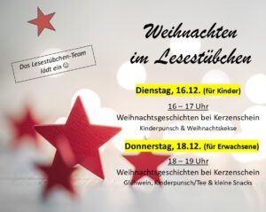 Lesestübchen geöffnet @ Auf der Laake 20 in Hachmühlen